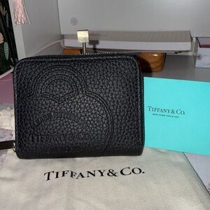 Tiffany & Co. Black Textured Leather Wallet